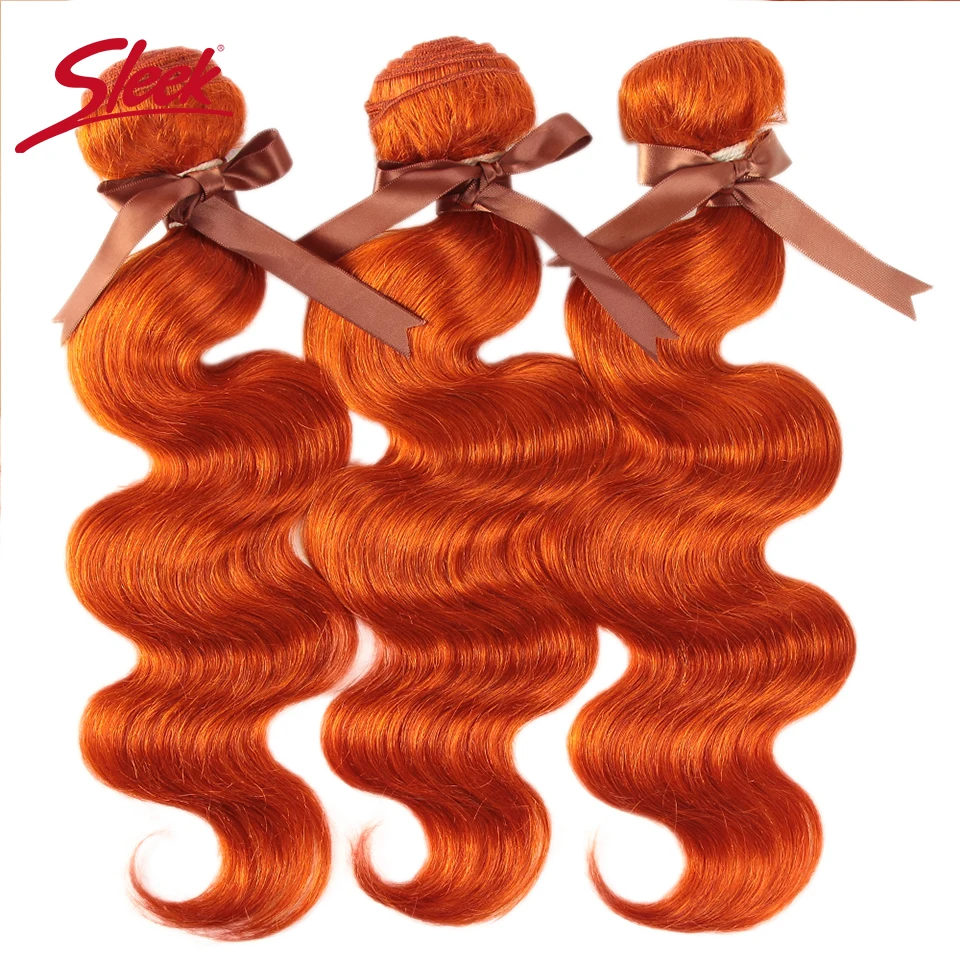 Aptakus Brazilijos Plaukų Pynimas Ryšulių 8-28 Colių Kūno Banga Prašmatnus Oranžinė Spalva Remy Human Hair Extension 3/4 Pluoštas Pasiūlymai Nemokama Laivas