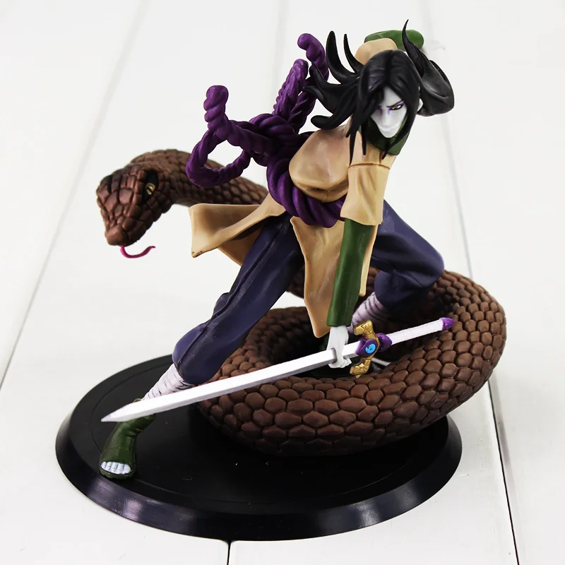 14cm Naruto Shippuden Pav Žaislai Orochimaru Gyvatė su Žolės Pjovimo Kardas Kolekcionuojamos Lėlės Modelis