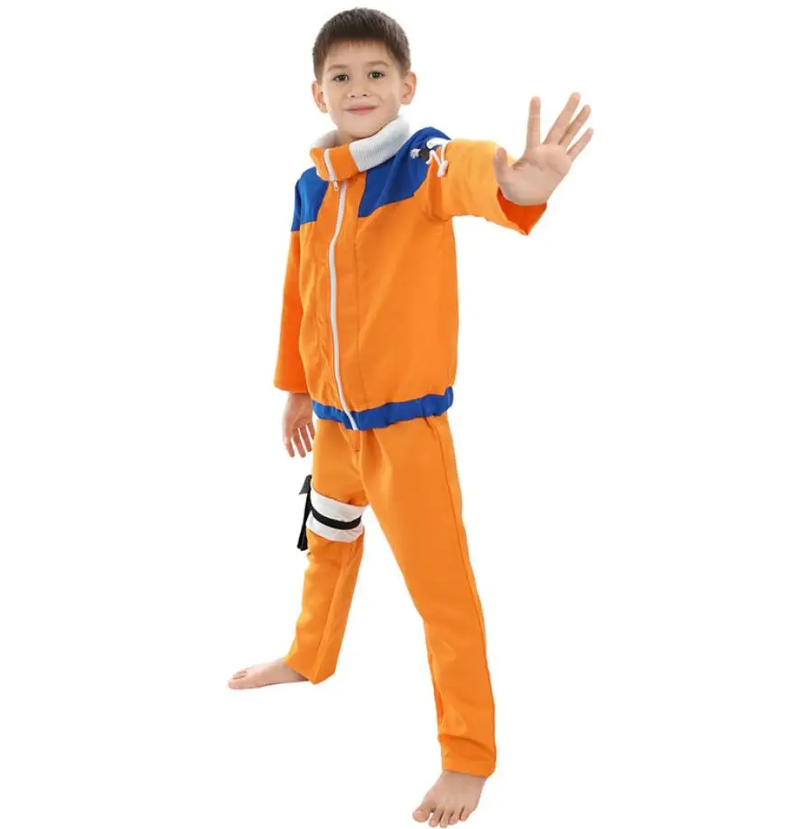 Suaugę Vaikai Anime Naruto Uzumaki Naruto Cosplay Kostiumų Apsiaustu, Viršuje Kelnės