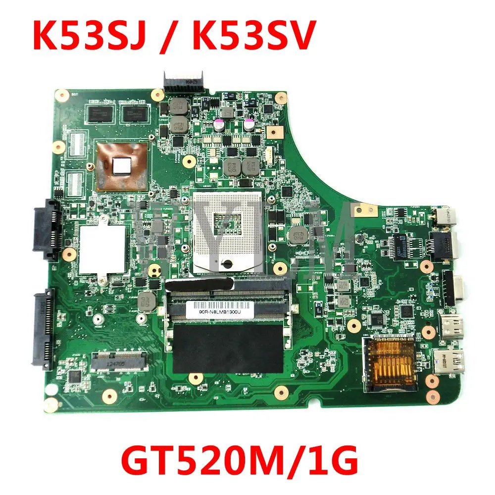 K53SJ Plokštė GT520M/1G REV 3.1/3.0 ASUS K53S A53S X53S P53SJ K53SV K53SJ nešiojamas Plokštė K53SJ Mainboard išbandyti ok