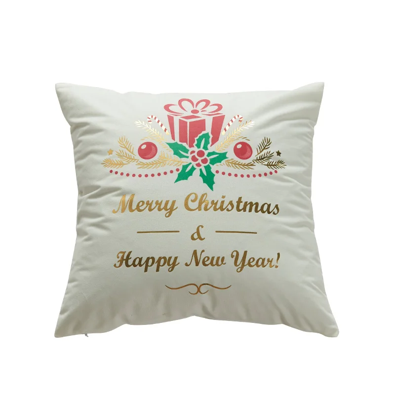 Naujas aukso žalia raudona Kalėdų sofos pagalvėlė padengti be vidinės karšto štampavimo cojines decorativos para sof pagalvę padengti dec X5