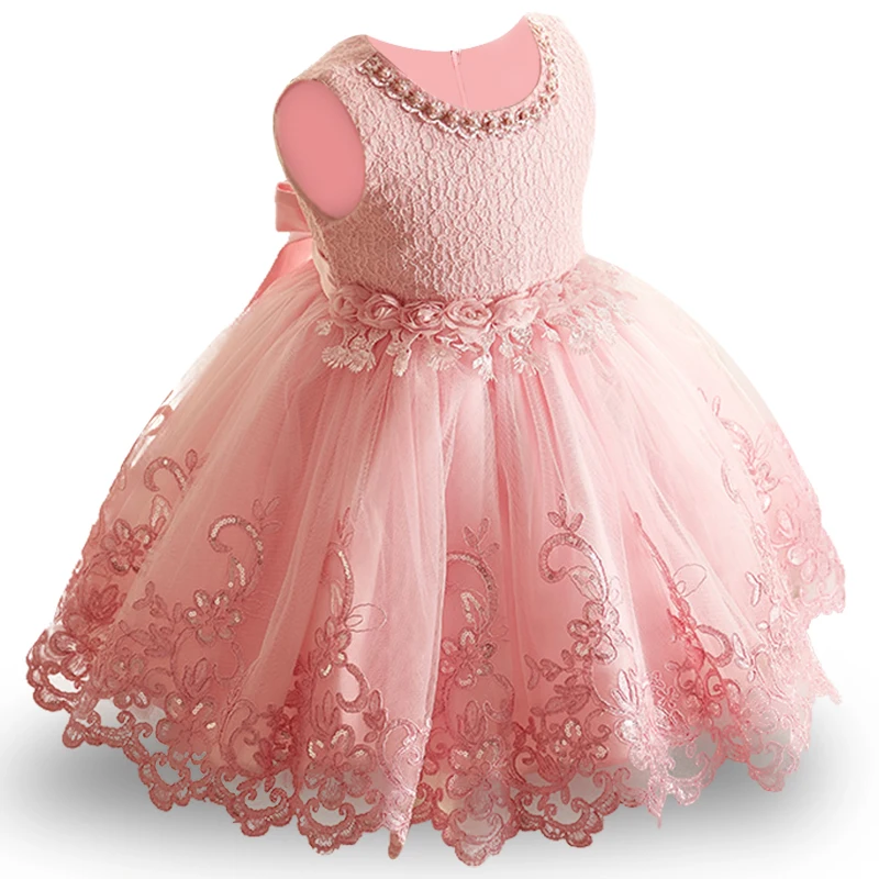 Baby Girl Vestuvinė Suknelė Naujagimio Krikštynos Šalis Suknelės Mergaitėms 1-os Metų Gimtadienio Princesė Dress Kūdikių Drabužiai vestidos