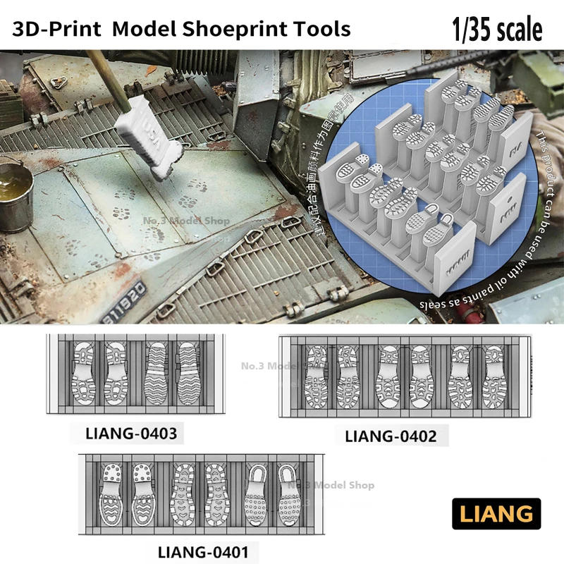 1/35 Miniatiūriniai Modelis Scenarijų Modeliavimas Modernus Ir WW2 3D Spausdinimo Shoeprint Įrankiai Scenos Reikmenys