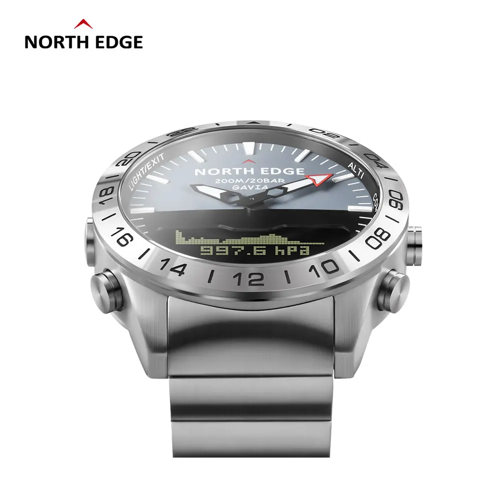 Originalus Šiaurės Krašto GAVIA 2 Smart žiūrėti vyriški Laikrodžiai Vandeniui 200m Kompaso, Aukščiamačio Nardymo Kvarco Verslo, Sporto Žiūrėti