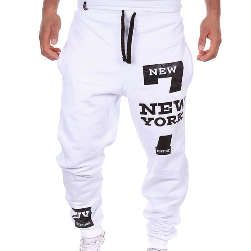 2019 Mados Streetwear Sweatpants Poilsiu Priežastinis Sportinės Kelnės Vyrams Juodos Baltos spalvos vyriški Hip-Hop Sweatpants Kelnės Vyrams