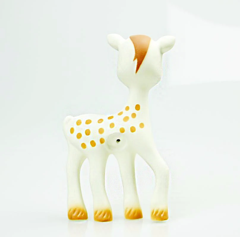BPA Free Natūralios gumos latekso Fanfan Žirafa Teether Minkštas Kūdikio Kramtyti Žaislas Pakabukas Žirafa su teether