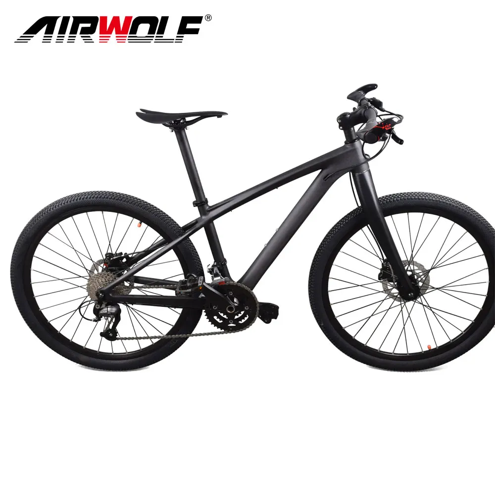 Airwolf Naujas Anglies MTB Dviratį 26er Anglies kalnų dviračių su SH1MANO M370 GroupSet Diskiniai Stabdžiai vaikams/moteris anglies bicicleta