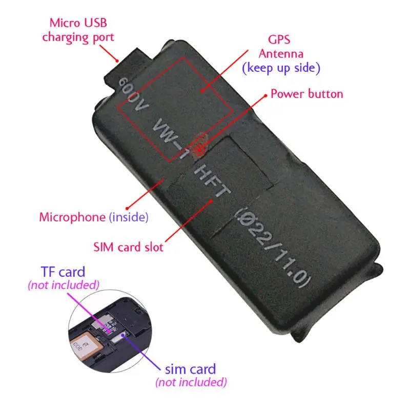 S3 S7 GPS Tracker) GSM AGPS-Wifi LBS Locator Diktofonas ZX303 PCBA Viduje, Automobilių Reikmenys