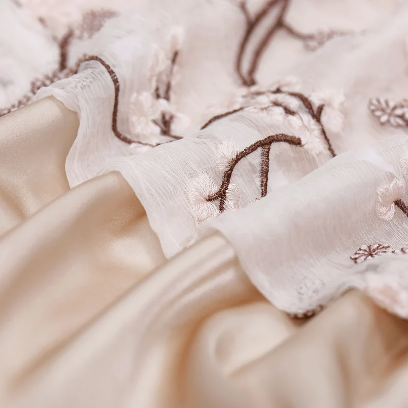Šilko siuvinėjimo audinys medvilnė audinio perspektyvos suknelė šilko siuvinėjimo audinys šilko audinio suknelė mados medvilnės audinio
