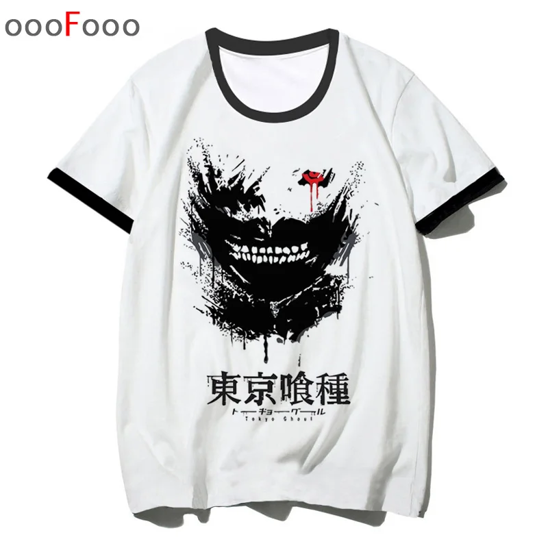 Tokijo Pabaisa Japonijos t-shirt Kaneki Ken anime vyrų marškinėliai marškinėlius vyrų/moterų hip-hop top tee marškinėliai O-Kaklo cartoon Stiliaus