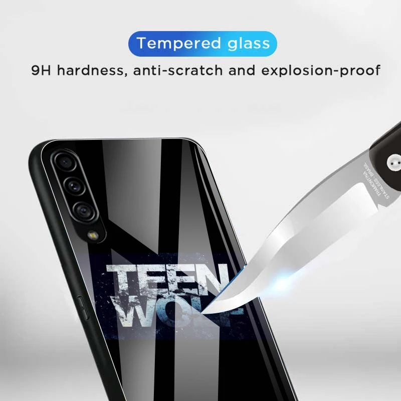 Teen Wolf Grūdintas Stiklas Telefono dėklas Samsung A50 A51 A71 A70 A91 A10 Funda už M21 M31 M51 Padengti Coque 