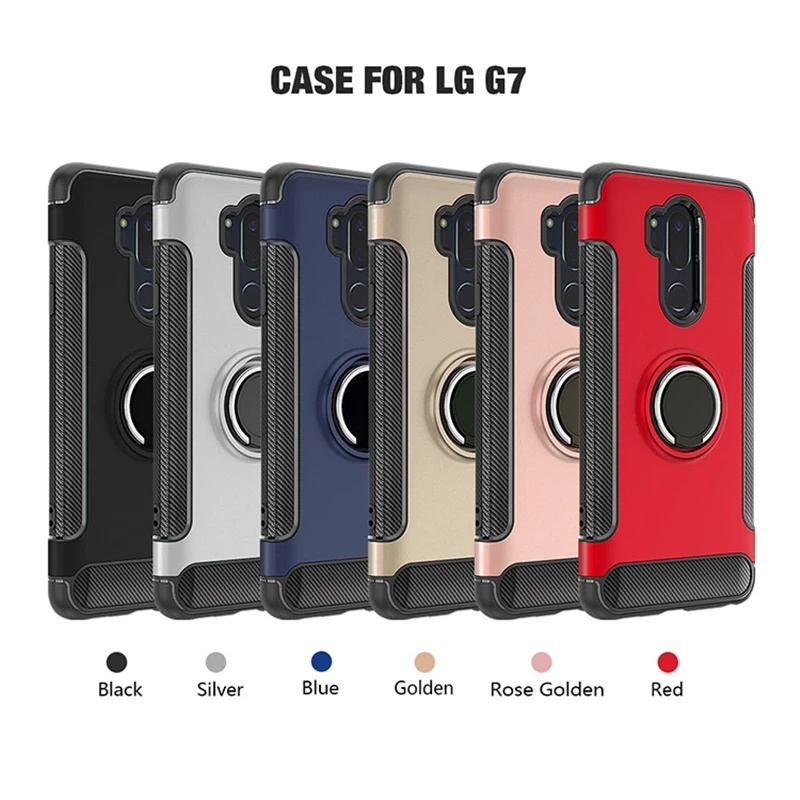 Dėl LG G7 ThinQ Padengti Šarvai, Pilnas apsauginis Žiedas Magnetizmo Savininkas Telefono Atgal Shell LG G6 G8 (didžiojo aštuoneto (G8 V40 V50 V30 Q7 Q8 Coque