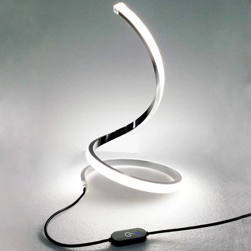 Šiuolaikinės ES/JAV Kištuku LED Spiralę, staliukas, Lempa Namo Gyvenamasis Kambarys Miegamasis Akių Apsaugos Stalas Naktį Šviesos