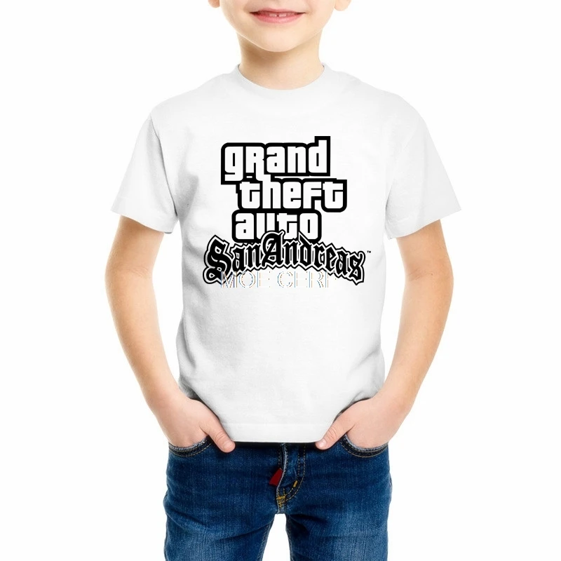 Grand Theft Auto Žaidimo GTA 5 Berniukai Vasaros T Marškinėliai Cool GTA5 Merginos Marškinėlius Spalvinga Spausdinti Vaikai Tee Marškinėliai Juokinga Drabužių Z4-2