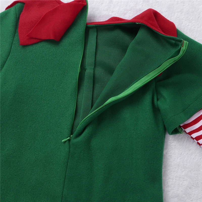 2020 Žalia Elf Vaikams Šiltų Kalėdinių Kostiumų Santa Sąlyga Drabužius Mergaitėms Berniukai Naujųjų Metų Chilren tai Fancy Dress Šalies Drabužių Rinkinys