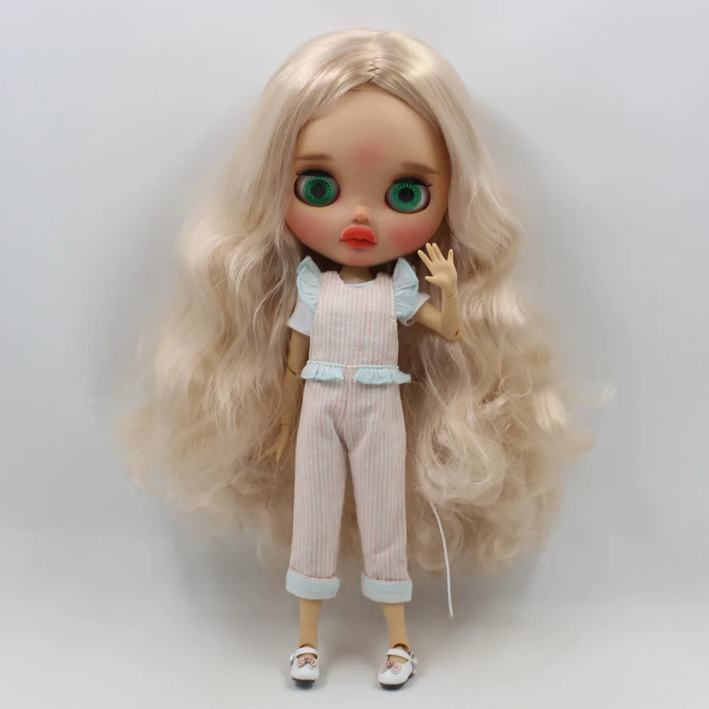 DBS blyth ledinis lėlės drabužiai rožinė mėlyna dryžuotas jumpsuit balta trumparankoviai mielas mados mergaitė 1/6 žaislas dovanos