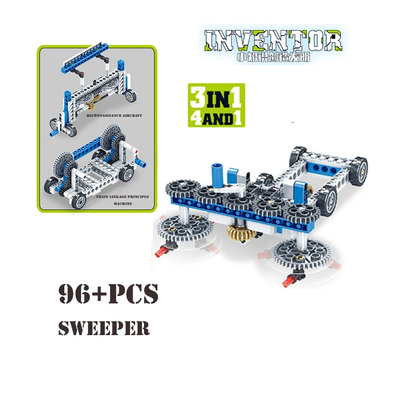 Mechaninė Pavarų įrangos pardavimas, biuro įrangos Blokai Inžinerijos Vaikų Mokslo Švietimo KAMIENINIŲ Žaislai 3IN1 Blokai Vaikas Plytų Žaislai