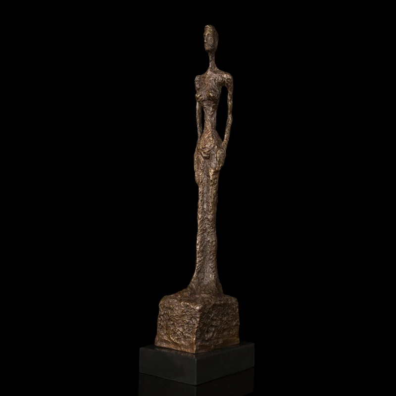 AH-DS-329 Abstrakčiai Klasikinio Giacometti Meno Reprodukcijai Nuolatinis Moters Skeletas Statula Statulėlės Bronzos Skulptūrų Kolekcija