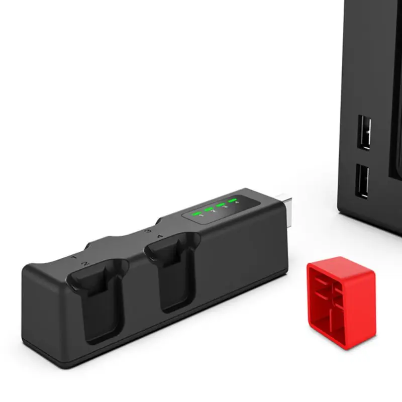 Nešiojamų USB Šakotuvą, Belaidis Kroviklis Keturių Įkrovimo Stotis NS Jungiklis JoyCon 11UB