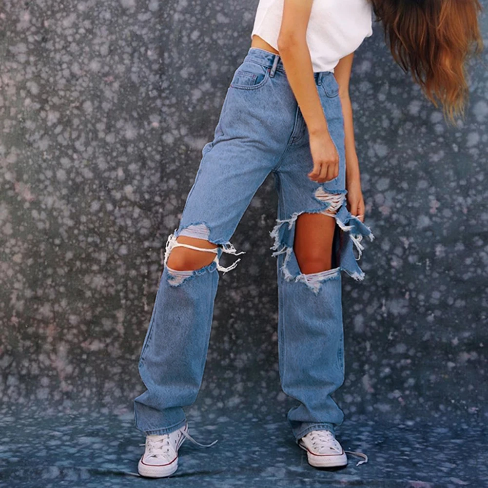 Kankina Tiesūs Džinsai Moterų Sweatpants Baggy Derliaus Aukšto Juosmens Draugų Y2k Džinsinio audinio Kelnės Nelaimę 90s Estetinės Streetwear