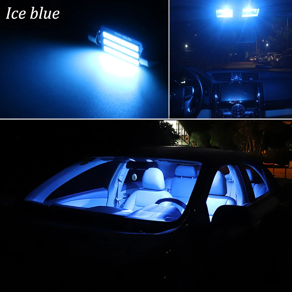 17pcs Balta Canbus Automobilį, LED Interjero Šviesos Rinkinys Paketą, skirtą 
