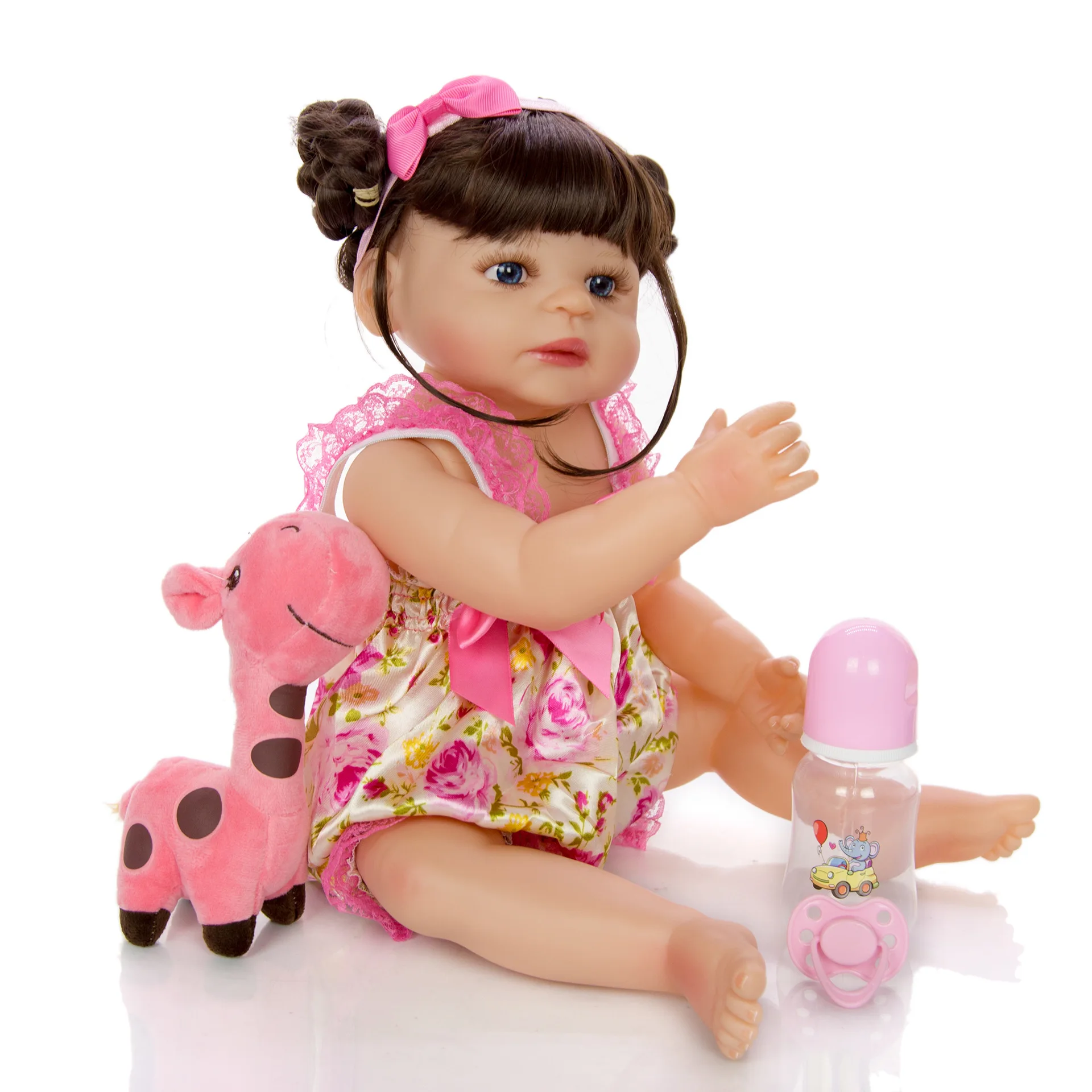 Bebes atgimsta bonecas 55cm minkšto silikono atgimsta bamblys kūdikių lėlės com corpo de silikono menina Kalėdų surprice dovanos lol lėlės
