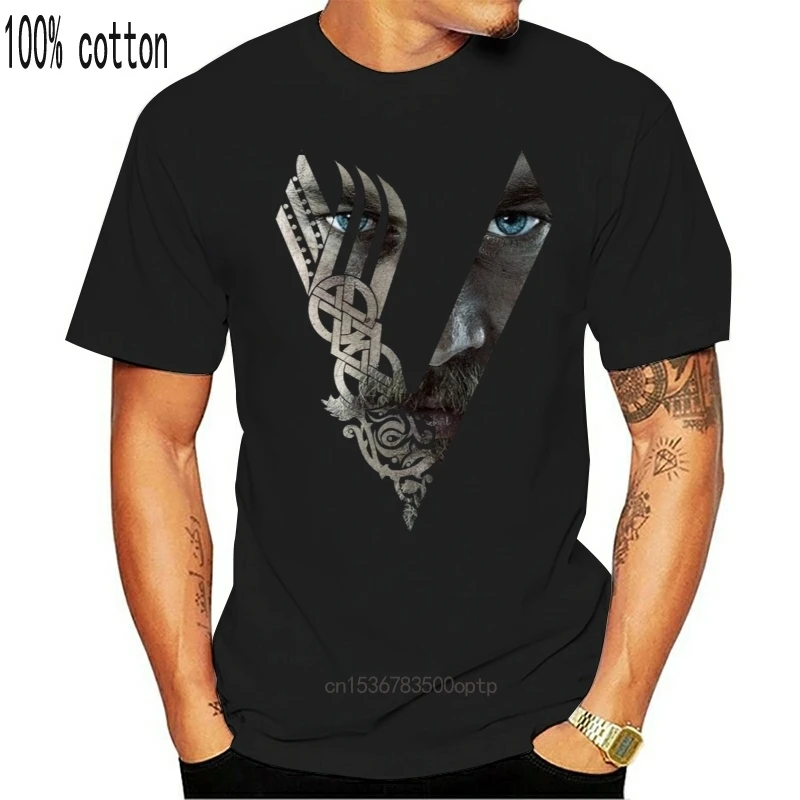 Vyrai Ragnar Vikingai T-Shirt Lothbrook Ladgerda Odin Nuostabios Apvalios Kaklo Trumpomis Rankovėmis Drabužius Medvilnės Tees Dizaino Marškinėliai Plius Dydis