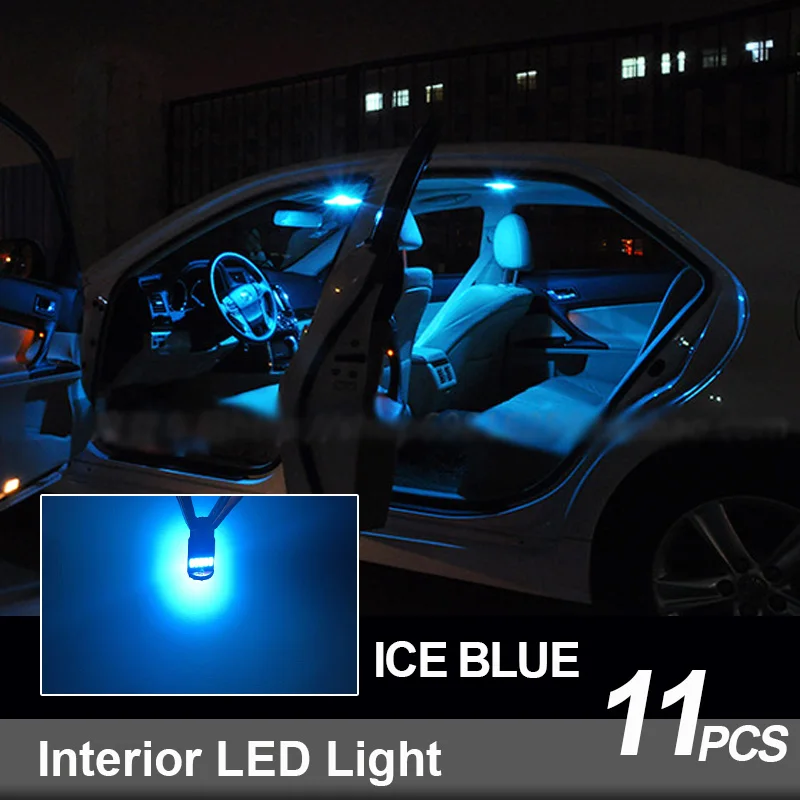 11pcs Balta Klaidų, LED Lempos, Interjero Skaityti Žemėlapį Kamieno Licenciją Plokštelės Šviesos Rinkinys, Skirtas 