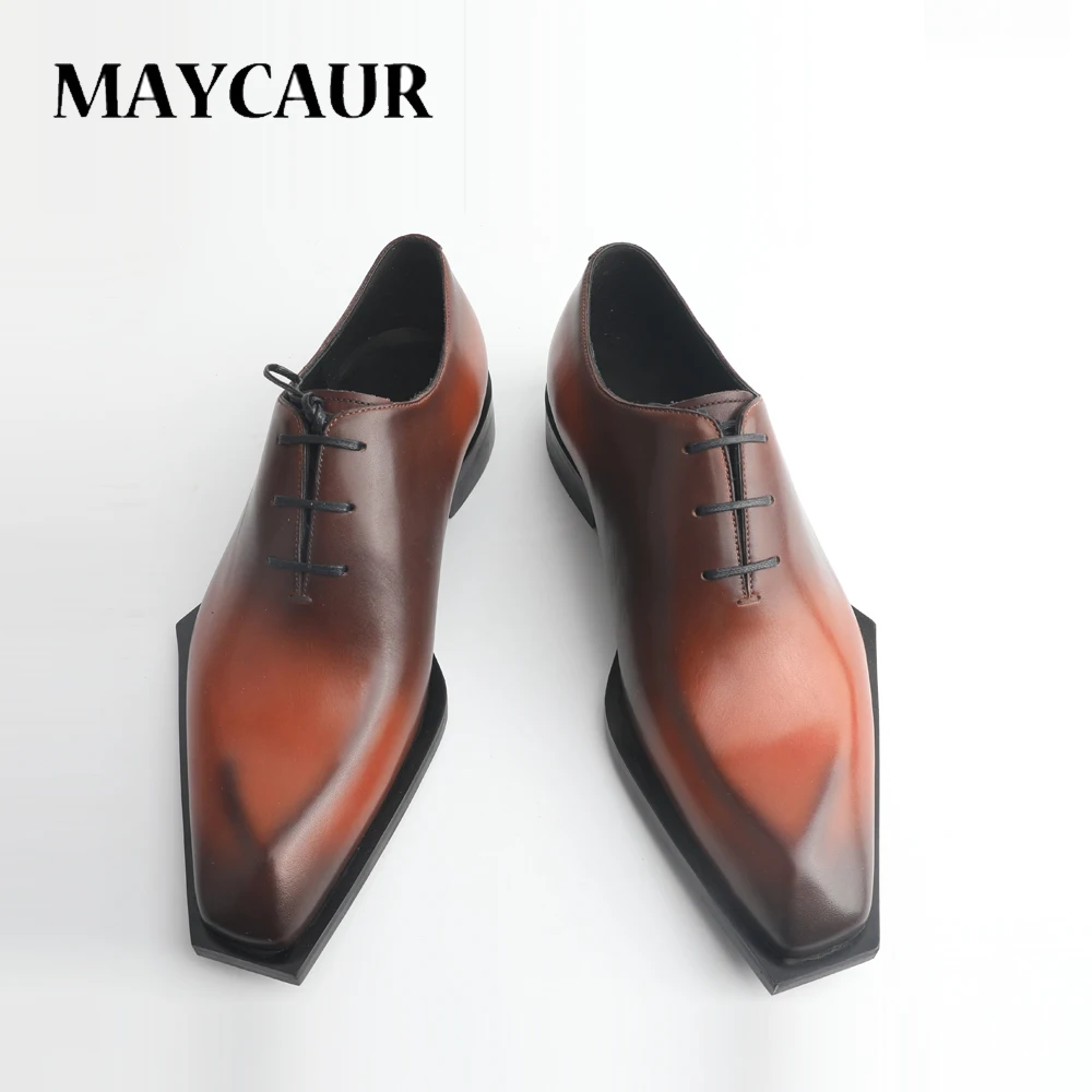 Oficialus vyriški batai odiniai Oksfordo bateliai plokščiu dugnu nėrinių dizaineris office vestuvių aukštos kokybės prabangūs, elegantiški odiniai batai