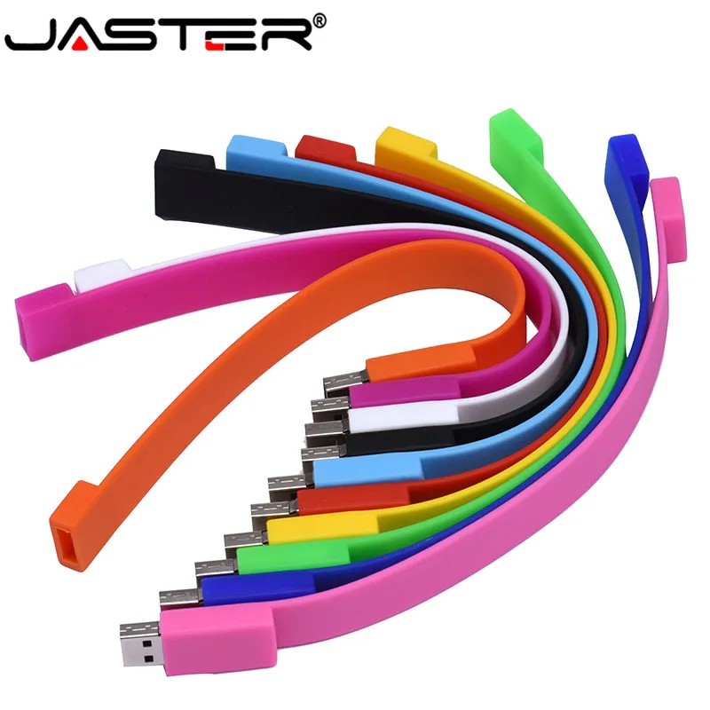 JASTER skatinimo mini kūrybinės animacinių filmų Išorės Saugojimo USB 2.0 4GB 8GB 16GB 32GB 64GB mažų vertus USB riešo juostos flash drive