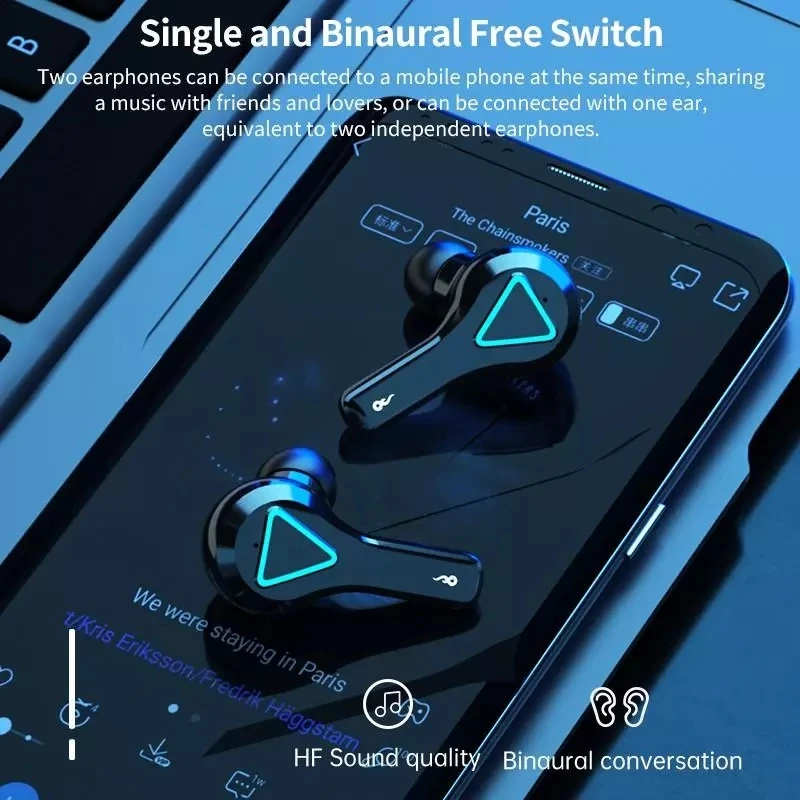 Nešiojamų Ausines A15TWS Bluetooth 5.1 Ausinės 2000mAhCharging Lauke Belaidžio Sporto Ausinių Ausinių Ausinės Su Mikrofonu