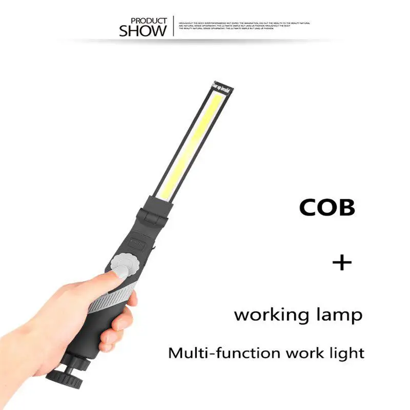 Nešiojamas, Sulankstomas COB LED Darbo Lemputė 360 Laipsnių Sukimosi Paslaugų Lempa, Avarinės Šviesos, Tamsos Magnetinio Darbo Lemputė