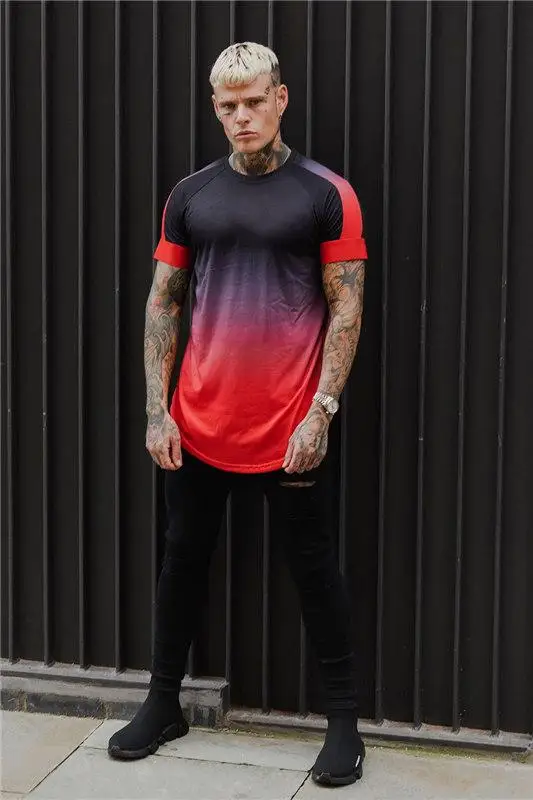 2020 naujas prekės ženklas vyrų stilingas kietas marškinėliai, vyriški laisvalaikio stiliaus dryžuotas hip-hop trumpas rankovės gatvės elementas atspausdintas viršuje, didmeninė prekyba