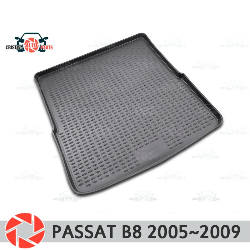 Bagažo skyriaus kilimėlis Volkswagen Passat B6 2005-2009 m. bagažo skyriaus grindų kilimėlių ne slydimo poliuretano purvo apsaugos, vidaus reikalų kamieno automobilių stilius