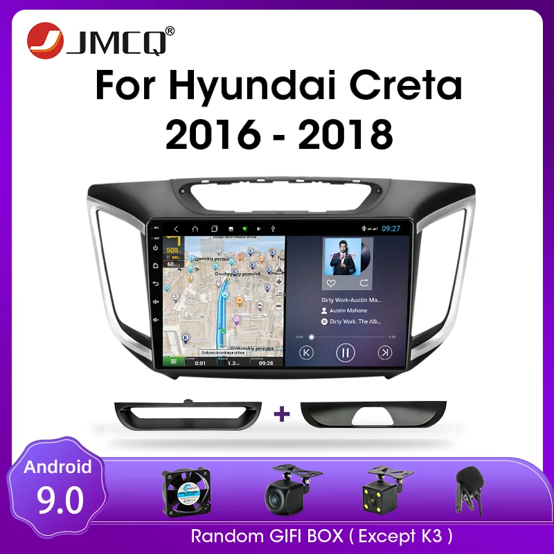 JMCQ Android 9.0 Automobilio Radijo Hyundai Creta ix25 2016-2018 Multimidia Vaizdo Grotuvas, 2 din T9 RDS DSP GPS Navigaion Padalinti Ekraną
