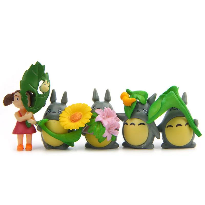 10vnt/set PVC Mielas Totoro Dekoratyvinis Mažas Ornamentais Figūrėlės Vazoninių Sodo Darbalaukio Miegamasis Studijų Apdailos Amatų Vaikams Dovanos