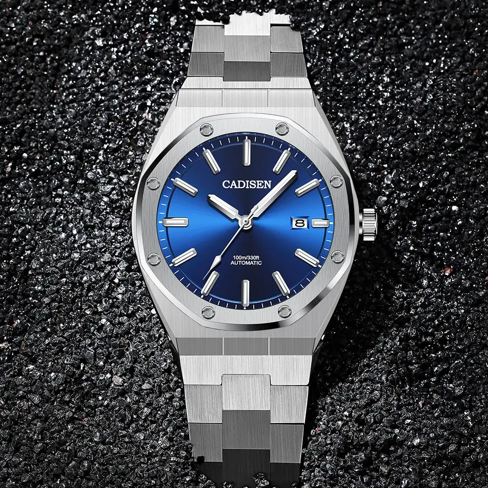Dizainas Prabangos Prekės ženklo Vyrai Laikrodžiai Mechaninė Automatinė Žiūrėti Vyrų 100M Vandeniui Atsitiktinis Verslo Šviesos Laikrodžius CADISEN