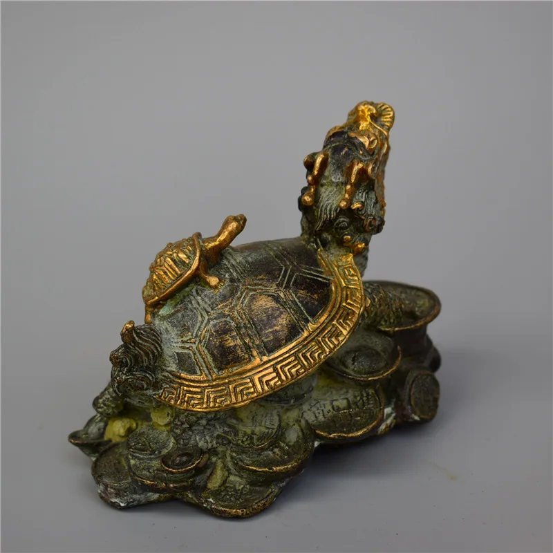 Rinkti retai skulptūra, grynas bronzos paauksuotas skulptūra vėžlio skulptūra dydis 10x9x5cm dragon vėžlys skulptūros ir kiti