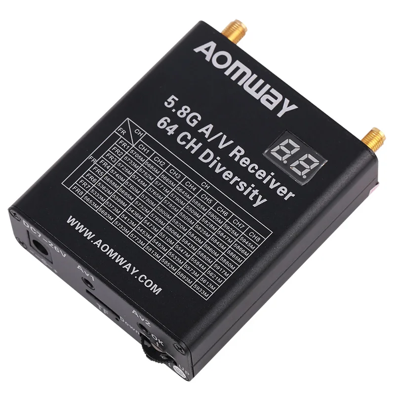 Aomway 5.8 Ghz 1W 1000mW 32CH AV Audio Video Siųstuvas ir Imtuvas w/DVR Diktofono funkcija FPV