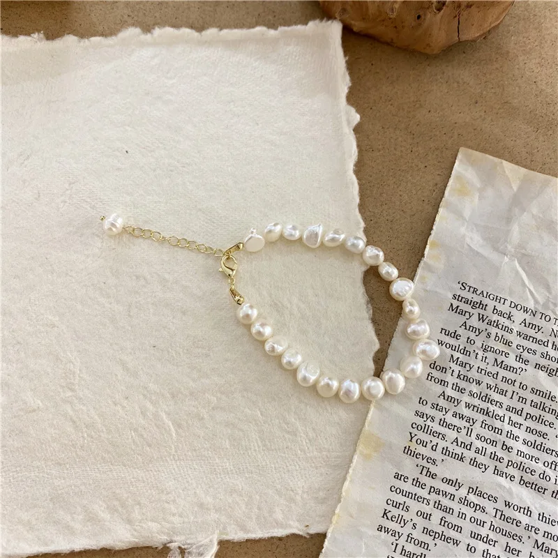 Natūralūs Gėlavandenių Perlų Choker Karoliai Baroko perlų Papuošalai Moterims, vestuvių perlų karoliai choker