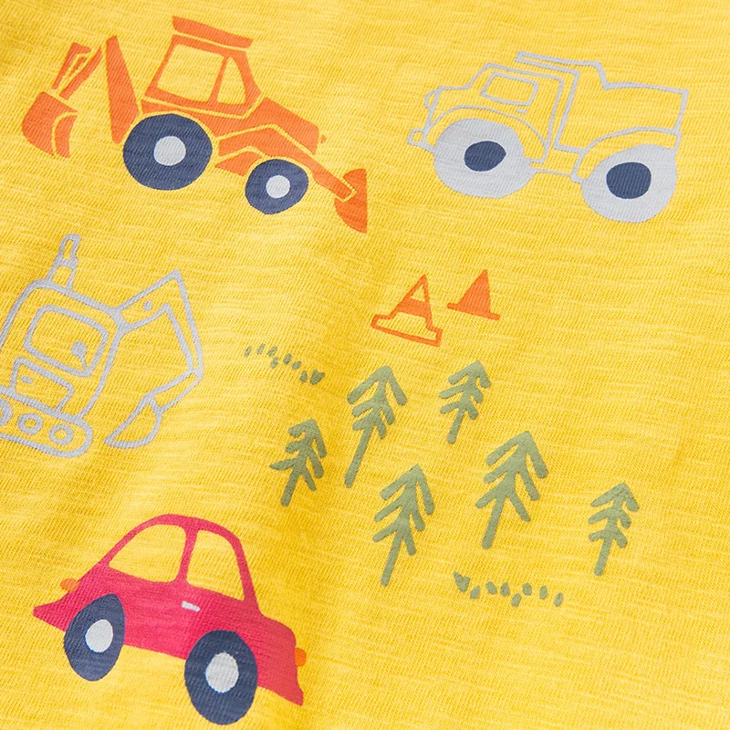DBA14645 dave bella rudenį kūdikių berniukų gražus animaciją, print T-shirt vaikų viršūnes berniukai mados vaikai mados tees