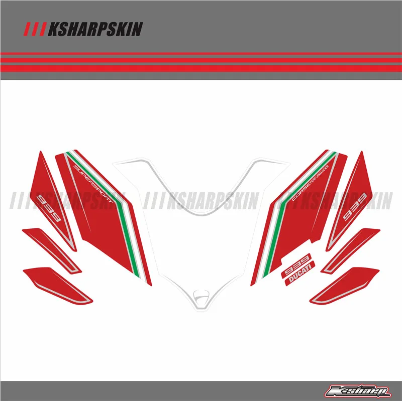 Priekinio Lauktuvės Variklio Numeris Valdybos 3D Gelis apsaugos Ducati Supersport 939 16 17