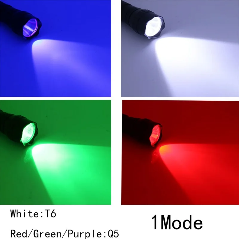 Anjoet Medžioklės LED Žibintuvėlis Žalia/balta/raudona/UV Apšvietimo Taktinis Žibintų+ Nuotolinio Slėgio Jungiklis+ Gun kalnas 18650