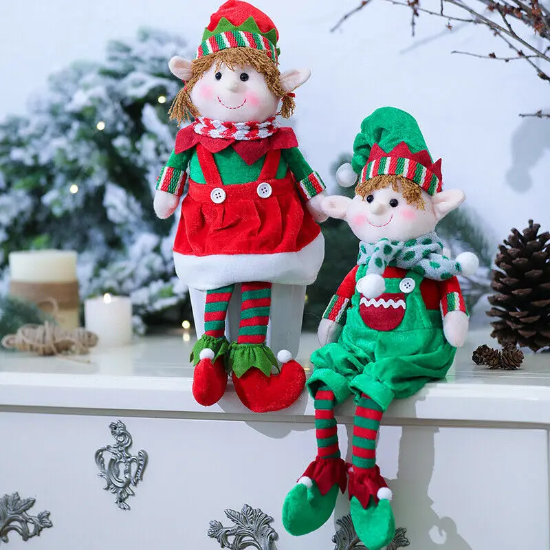 Mados Kalėdų Pakabukas Pliušinis Elf Elfai Lėlės Žaislas Kalėdų Eglučių Papuošalai Naujųjų Metų Dovanos Kalėdų Dekoro