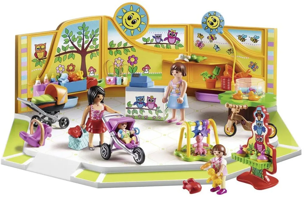Playmobil Mergaičių ir vaikų šeimos žaislai mažiems prekybos centrų kostiumas motina ir kūdikių parduotuvę apsipirkti Vaikų Žaislas Gimtadienio Dovana