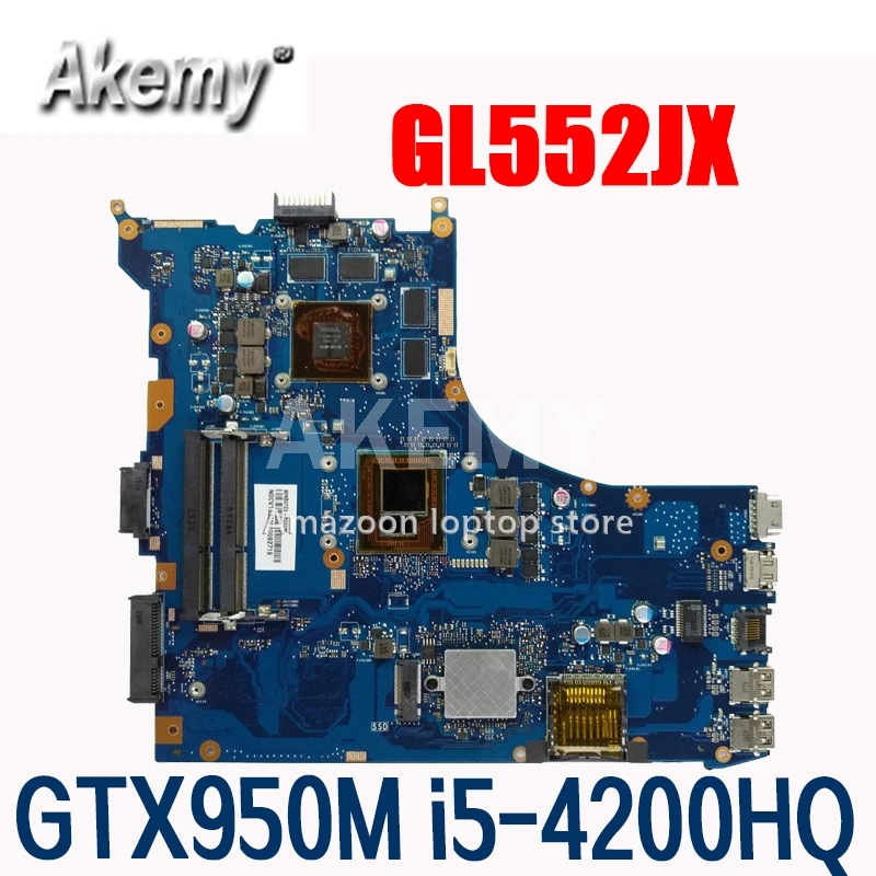 Amazoon GL552JX Nešiojamojo kompiuterio motininė plokštė, Skirta Asus GL552JX GL552J ZX50J Bandymo originalus mainboard GTX950M 2GB i5-4200HQ