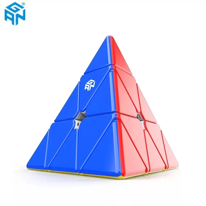 GAN Piramidės M Magnetinių Magic Cube 3x3 Kubo Galvosūkį Stickerless Enhanc Core Padėties nustatymo Kubas, Trikampis Greitis Gan Kubeliai Žaislai Vaikas