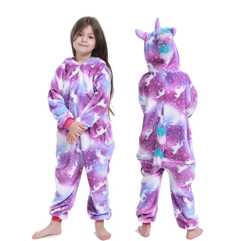 Vaikai Vienaragis Pižama Vaikams Gyvūnų, Animacinių filmų, Antklodė, Pabėgiai Kūdikių Kostiumas Žiemos Berniukas Mergaitė Licorne Jumspuit Sleepwear 4-12Y