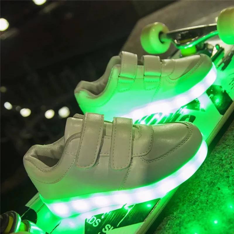 Mados 25-40 Led Vaikų Sportiniai batai Vaikams USB Įkrovimo Apšviesta Šviesos Sportbačiai Berniuko/Mergaitės LED žibintai švyti Vaikų Batai
