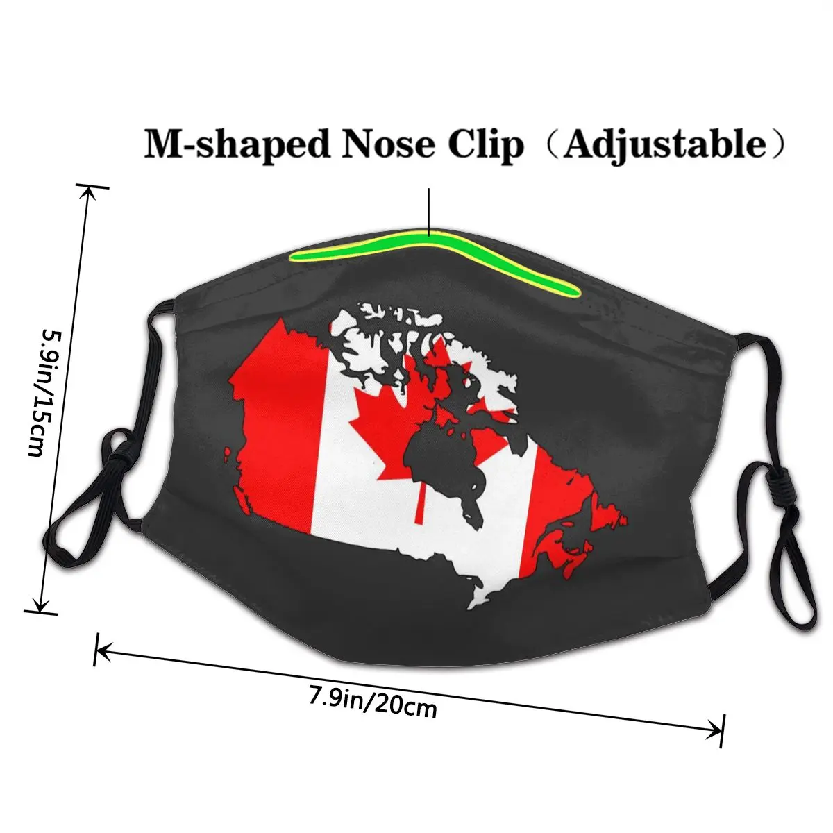 Vėliavos Žemėlapis Kanada Kaukė Unisex Ne Vienkartiniai Veido Kaukė Anti Apsaugos Nuo Dulkių Respiratorių
